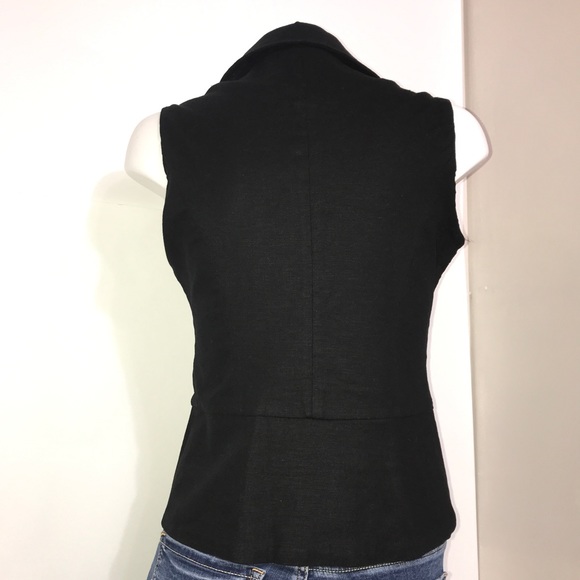 Urban Behaviour Classic Black Buttoned Blazer Vest - Picture 7 of 11